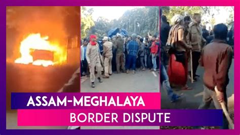 Assam Meghalaya Border Dispute Suv Set On Fire In Shillong After Six