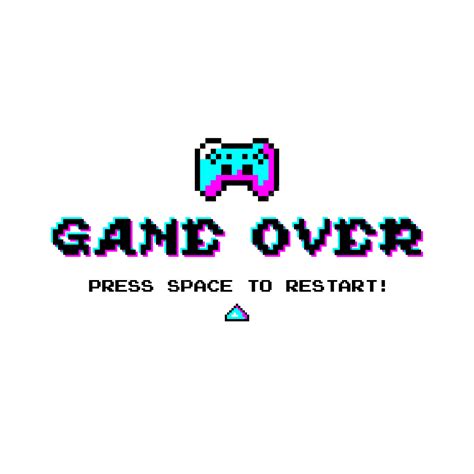 Game Over Pixel Vector Art Png Gaming Controller With Game Over Pixel