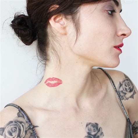 Top Lips On Neck Tattoo Esthdonghoadian