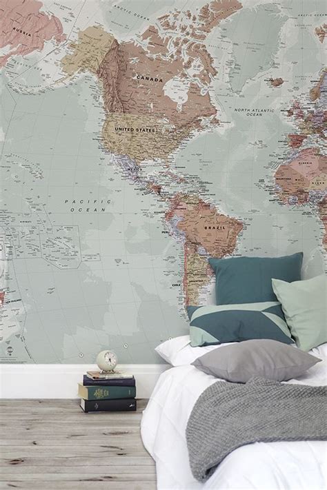 For All The Travel Junkies This Wonderful Map Wallpaper Encompasses