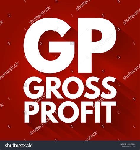 Gp Gross Profit Acronym Business Concept Stock Vector Royalty Free