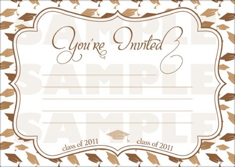 Printable Blank Graduation Invitation Template Customize And Print