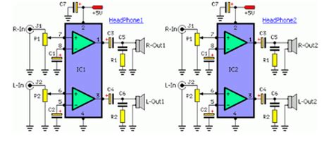 You can use for any electronics device. Laptop Audio-Out Splitter Circuit Diagram