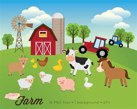 Buy 3 Get 30 Off Farm Animals Clipart Farm Clipart Farm Animals