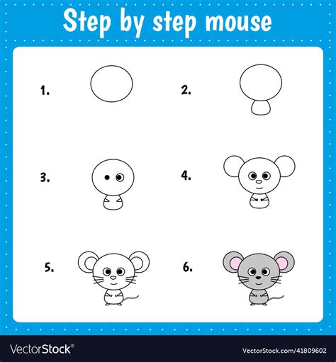 How To Draw A Mouse For Kids Step By Step