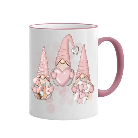 gonk mug pink gonk valentines mug coffee mug girly etsy