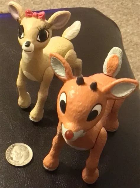 Classic Rudolph The Red Nosed Reindeer And Clarice Poseable Figures Light