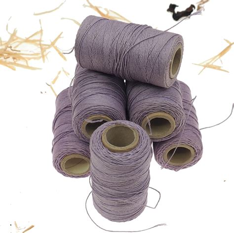 Violet Linen Thread Unwaxed Linen String Natural Warp Thread
