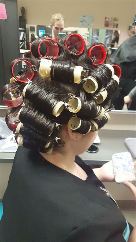 Pin By Mama2oz On My Cosmetology Work Hair Rollers Roller Set Hair Beauty