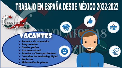 ≫ Trabajo En España Desde México 2023 2024 ️【 Noviembre 2023】