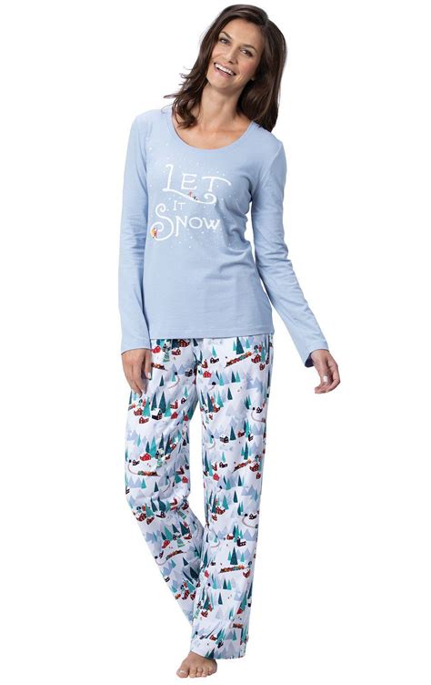 let it snow women s pajamas pajamas women women long sleeve tops
