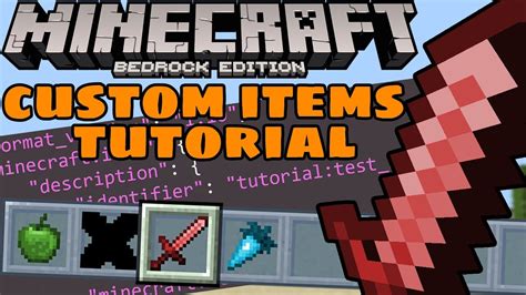 Minecraft Bedrock Edition Addonmod Tutorial Custom Items Drip Edge