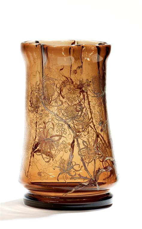 Emile Gallé Nancy 1846 1904 Blown Internal Inclusions And Engraved Glass Vase Vase