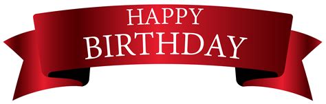 Red Birthday Banner PNG Clipart Image | Happy birthday png, Birthday banner, Happy birthday banners