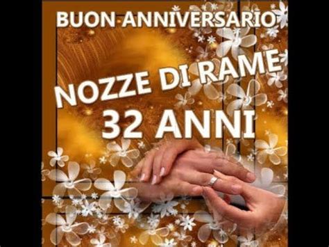 Buon anniversario di matrimonio alla coppia che festeggia 9 anni di amore assoluto! Buon Anniversario NOZZE DI RAME 32 ANNI di Matrimonio ...