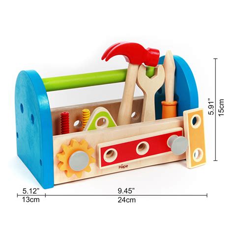 Hape Fix It Tool Box Kids Toddler Preschool Wooden Construction Toy