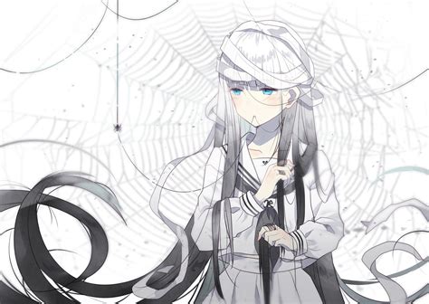 Wallpaper : ilustrasi, satu warna, gadis anime, karya seni ...