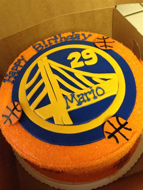 Golden state warriors basketball cake — trefzger's bakery. Golden state warriors birthday cake! | Basketball birthday ...