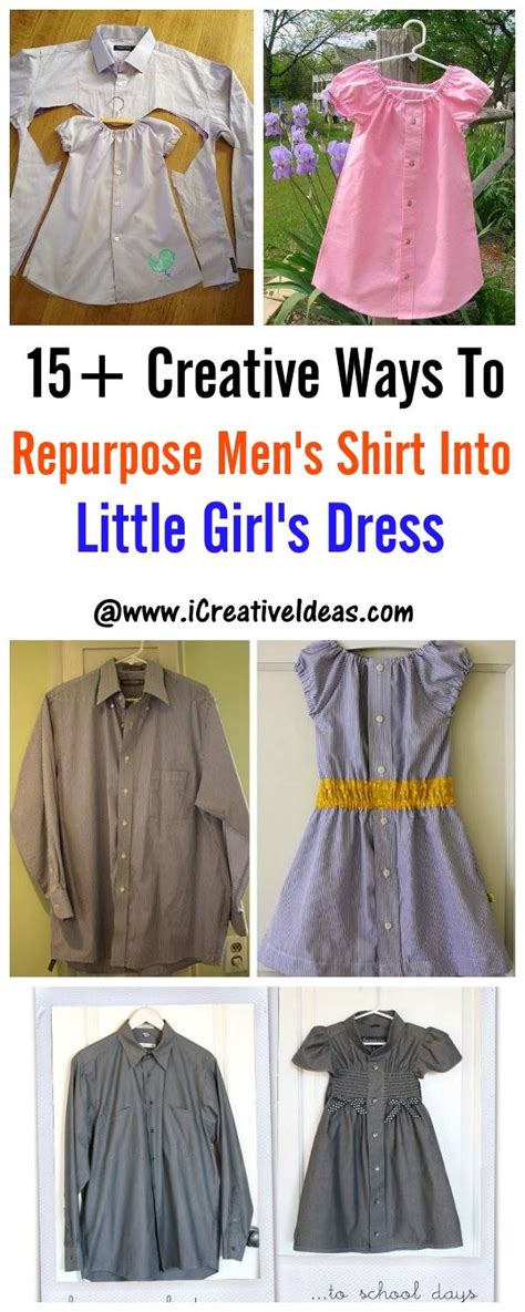 Creative Ideas Diy Repurpose Mens Shirt Into Toddler Dress