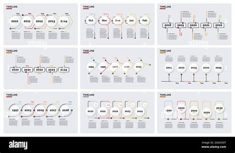 Vector Timeline Minimal Infographic Concept Templates With Five Periods