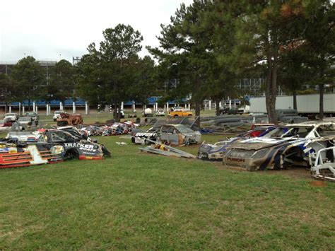 Nascarman On Twitter A Collection Of Wrecked And Abandoned Race Cars In The Yard Outside