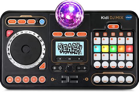Vtech Kidi Dj Mix Black Toy Dj Mixer For Kids With 15 Tracks And 4