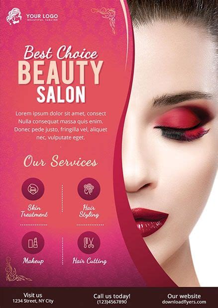 Download Free Beauty Salon Psd Flyer Template This Beauty Flyer