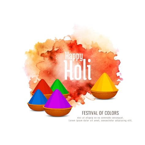 Free Vector Beautiful Happy Holi Celebration Background