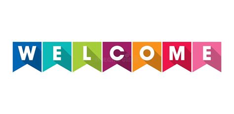 Colorful Welcome Design Template Welcome Letters Banner Stock Vector