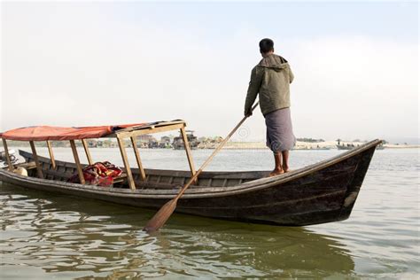 Man Rowing Boat Editorial Stock Photo Image Of Myanmar 30441168