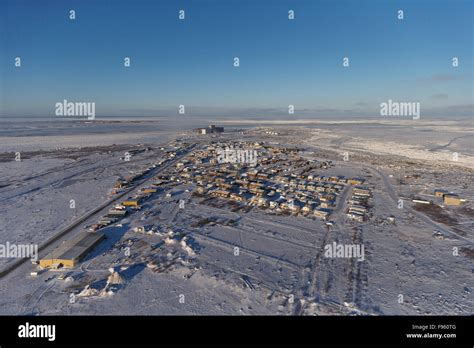 Aerial View Of Churchill Manitoba Canada Stock Photo Alamy