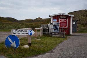 Parkplatzeinfahrt Am Weststrand FKK Abessinien Auf Sylt MGRS UMF Geograph Deutschland