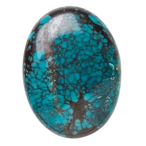 Cabochon Turquoise Dyed Stabilized 40x30mm Calibrated Oval B