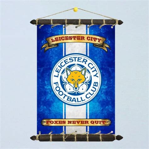 Leicester City Flag Crest Motto Set 5in1 Banner Sticker Pennant