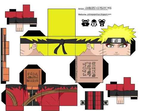 Naruto Uzumaki Anime Paper Paper Toys Anime Crafts