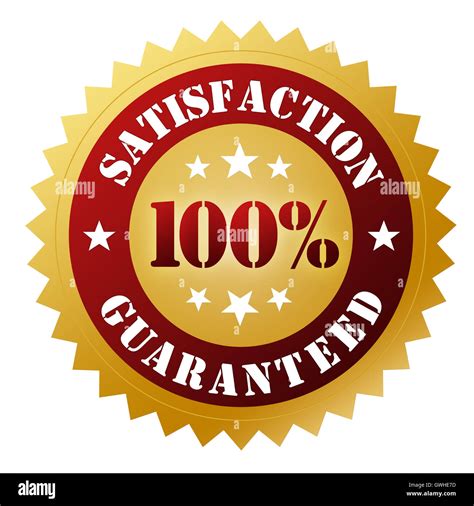 Satisfaction Guaranteed Badge Concept 3d Illustration Stock Photo Alamy