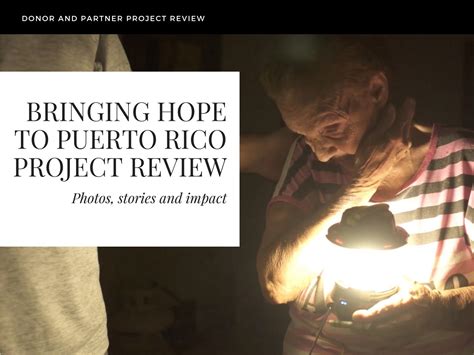 Hope For Puerto Rico Project Review By Tifie Humanitarian Issuu