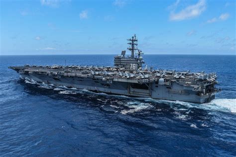 The Navys Forward Deployed Aircraft Carrier Uss Ronald Reagan Operates