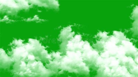 Moving Clouds Motion Graphics With Green Screen Background Stock Video