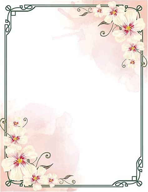 100 Stationery Writing Paper With Cute Floral Designs Perfect For