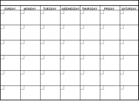 Free Printable Blank Calendars To Fill In Free Calendar Template