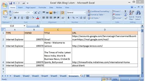 Excel Vba Excel Get All The Opened Internet Explorer Ie Using