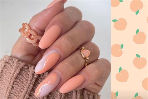 Peach Nails Inspiration And Ideas Nail Aesthetic