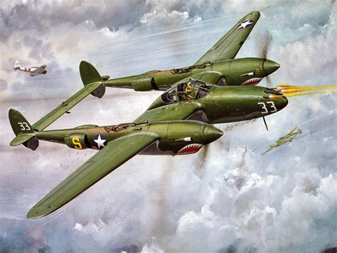 Download Military Lockheed P 38 Lightning Wallpaper