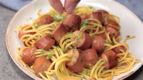 Threaded Spaghetti Hot Dog Bites Homemade Recipes