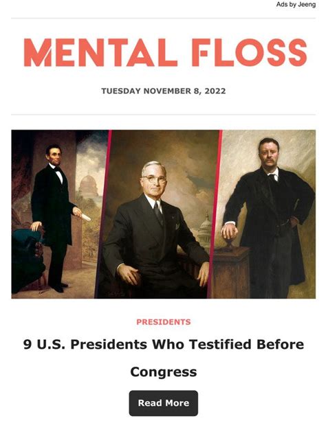 Mental Floss Store 9 Us Presidents Who Testified Before Congress