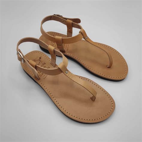 Back Strap Thong Sandals Leather Sandals Pagonis Greek Sandals