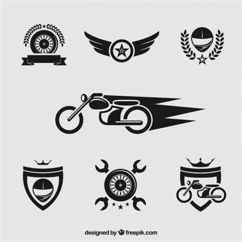 Motorcycle Badges Logo Design Collection