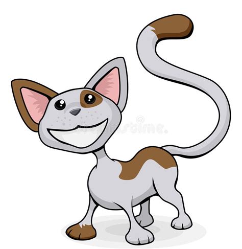 Cute Happy Cat Cartoon Illustration Stock Vector Illustration Of Clip