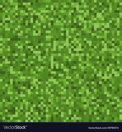 Pixel Grass Texture Background Green Retro Square Vector Image